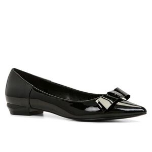 Aldo Cirelian Black Patent Genuine Leather Ballet Pointed Toe Flats Size 6